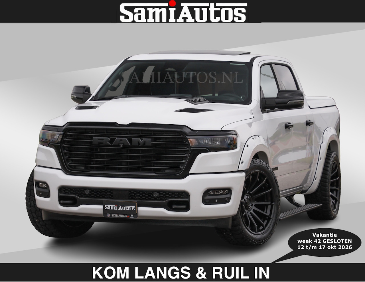 Dodge Ram Pick Up - BOM VOL | HUD | 420PK | LUCHTVERING | PANO | €79950,- excl | PASSAGIERSSCHERM | BOM EN BOM - AutoWereld.nl