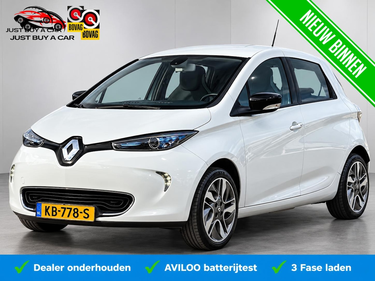 Renault Zoe - Q210 Zen Quickcharge 22 kWh (ex Accu) 3 fase / Camera / Led / - AutoWereld.nl
