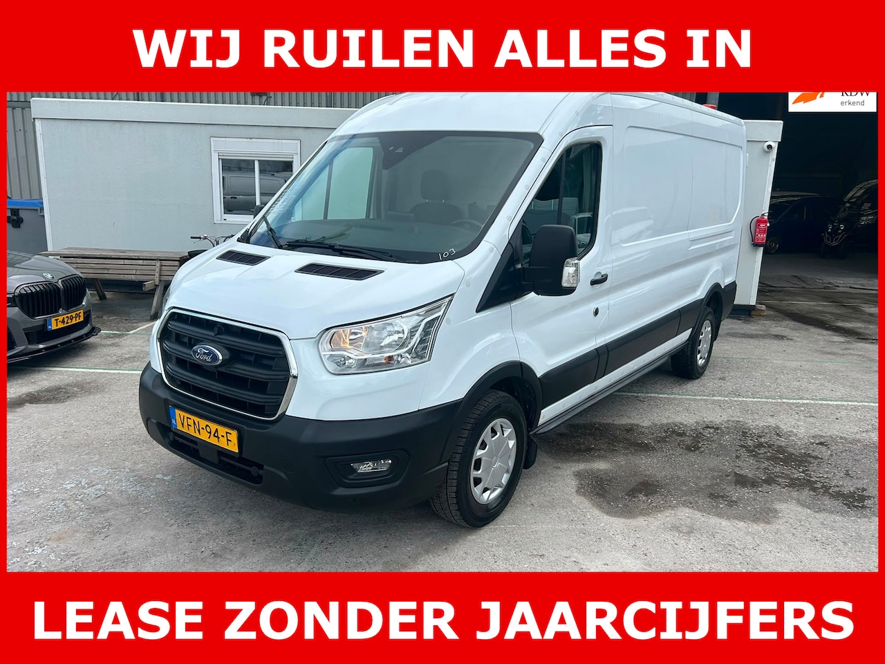 Ford Transit - 350 2.0 TDCI L3H2 Trend MHEV RWD 2800 kg trekhaak ( ex overheid ) - AutoWereld.nl