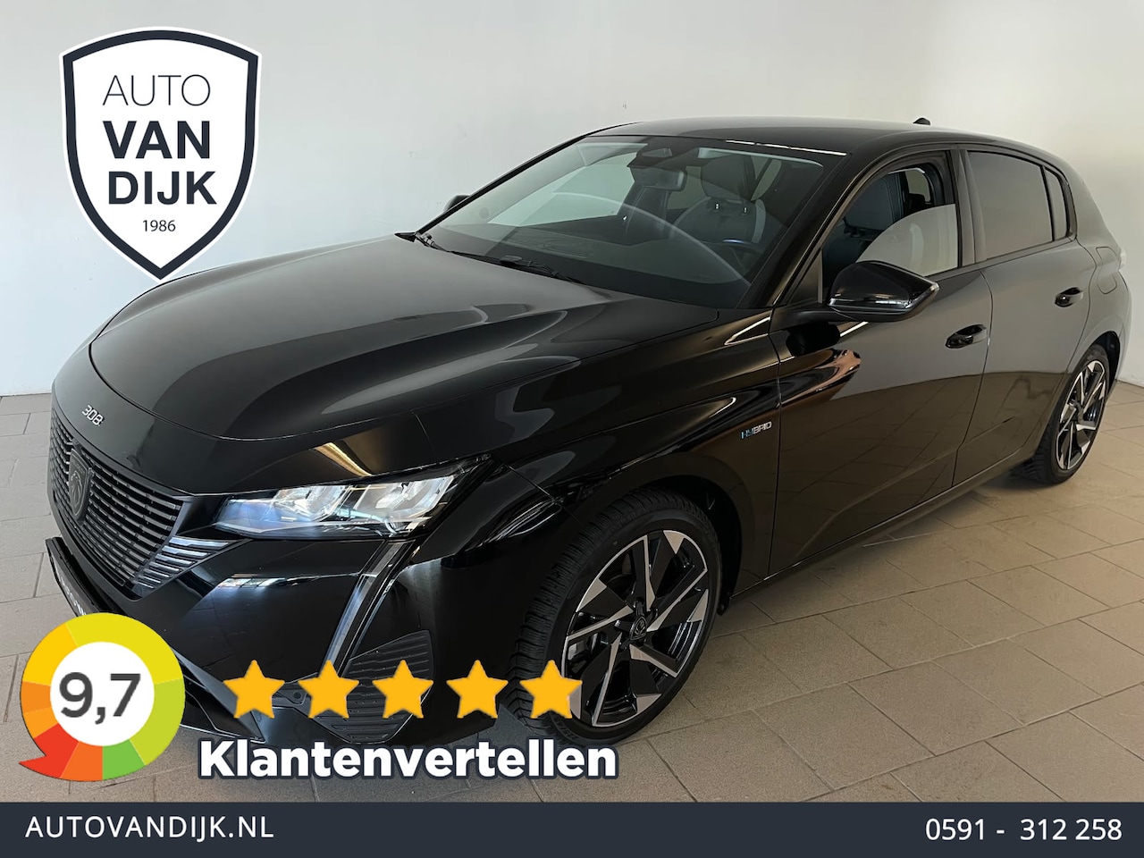 Peugeot 308 - 1.6 HYbrid 180 Allure Pack Business AIRCO NAVI CRUISE BLUETOOTH ELEK RAMEN CENT VERG VELGE - AutoWereld.nl