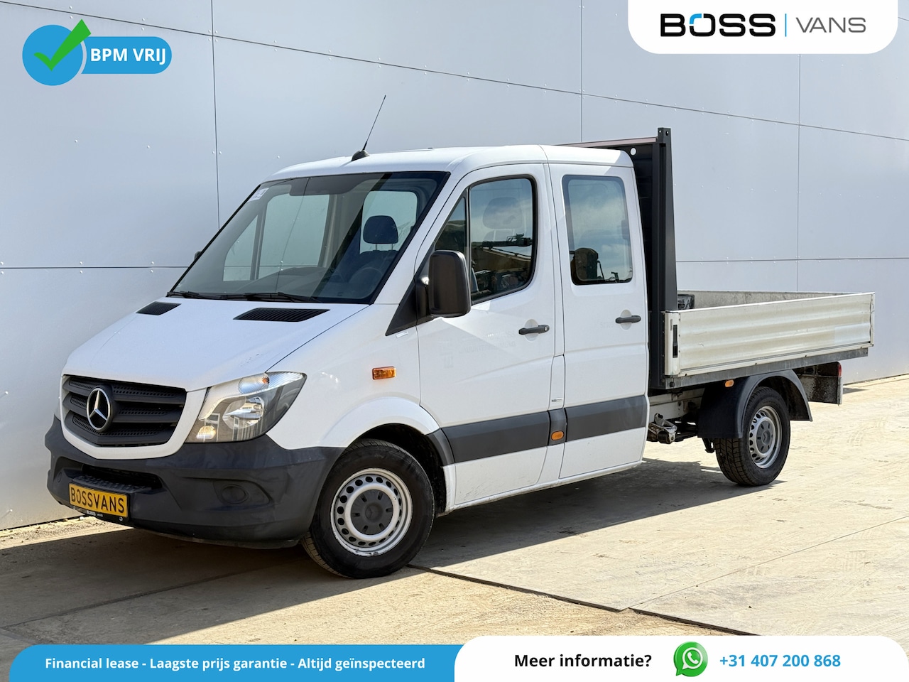 Mercedes-Benz Sprinter - 314 2.2 CDI DC Open laadbak L3 Automaat Dubbele Cabine 7 Stoelen 2.8t Trekhaak Pritische P - AutoWereld.nl
