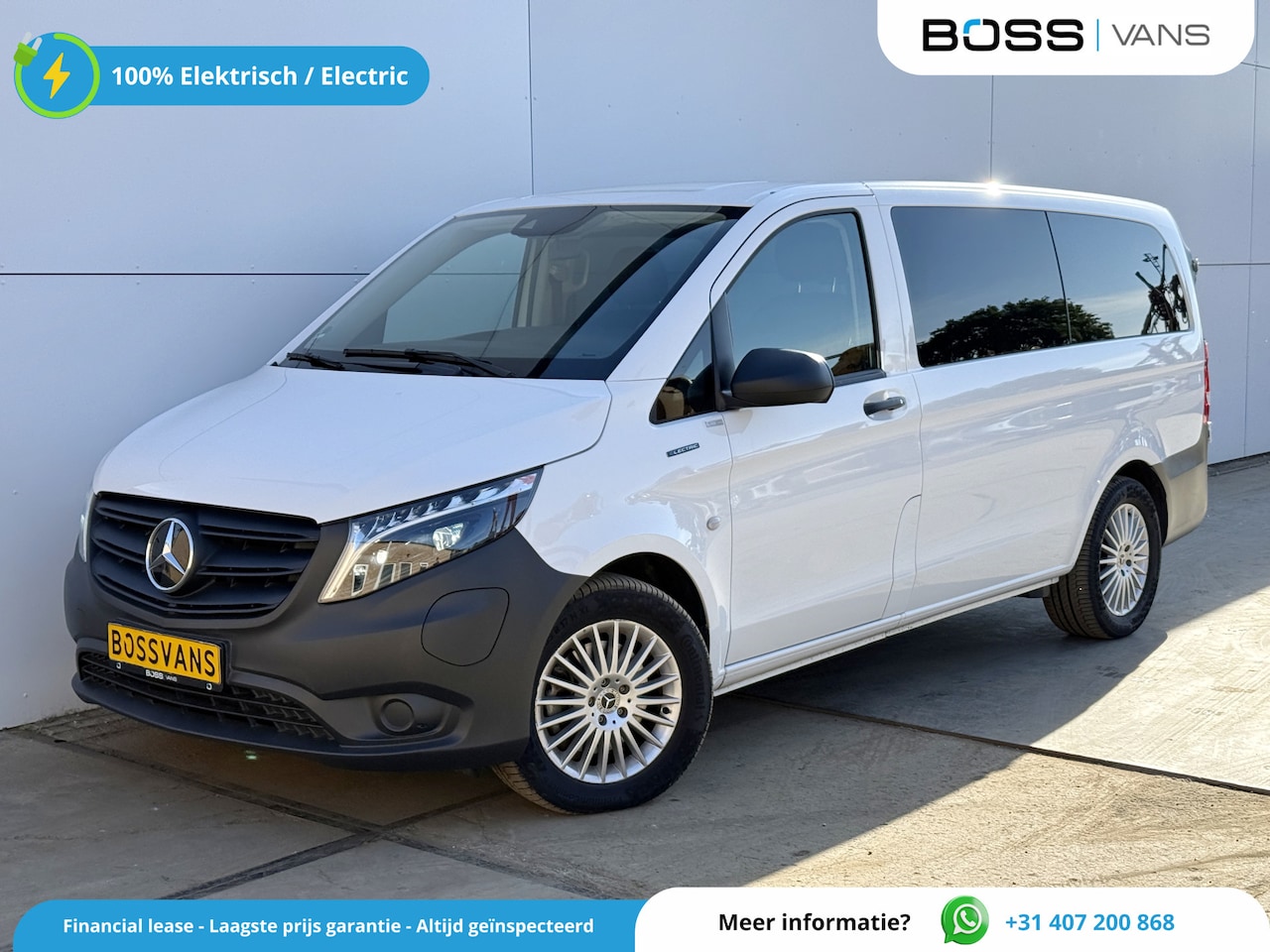 Mercedes-Benz eVito Tourer - 129 90kWh 204PK Personenvervoer L2 370km WLTP 92.2% (SOH) 7 Stoelen Elektrische Schuifdeur - AutoWereld.nl