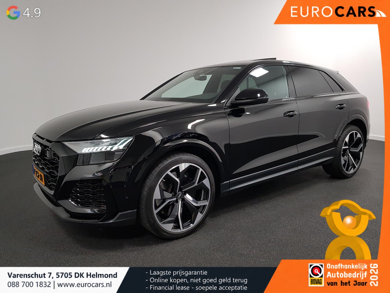 Audi Q8 - 4.0 TFSI RS Q8 Quattro 600pk! Panorama dak Navigatie Electrische achterklep Led Camera Cli - AutoWereld.nl