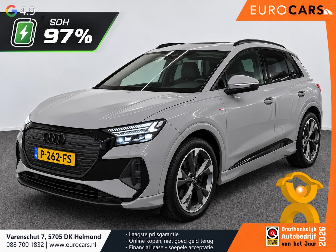 Audi Q4 e-tron - 40 Launch Edition S Competition SONOS Carplay Navi PDC VA + CAmera S-2 x S-Line 20" LM Vel - AutoWereld.nl