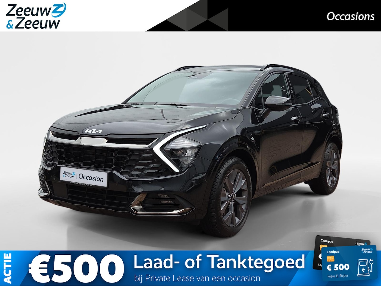 Kia Sportage - 1.6 T-GDi Hybrid Dark Edition Dealer onderhouden | Navi | Bluetooth | Camera | Carplay | C - AutoWereld.nl
