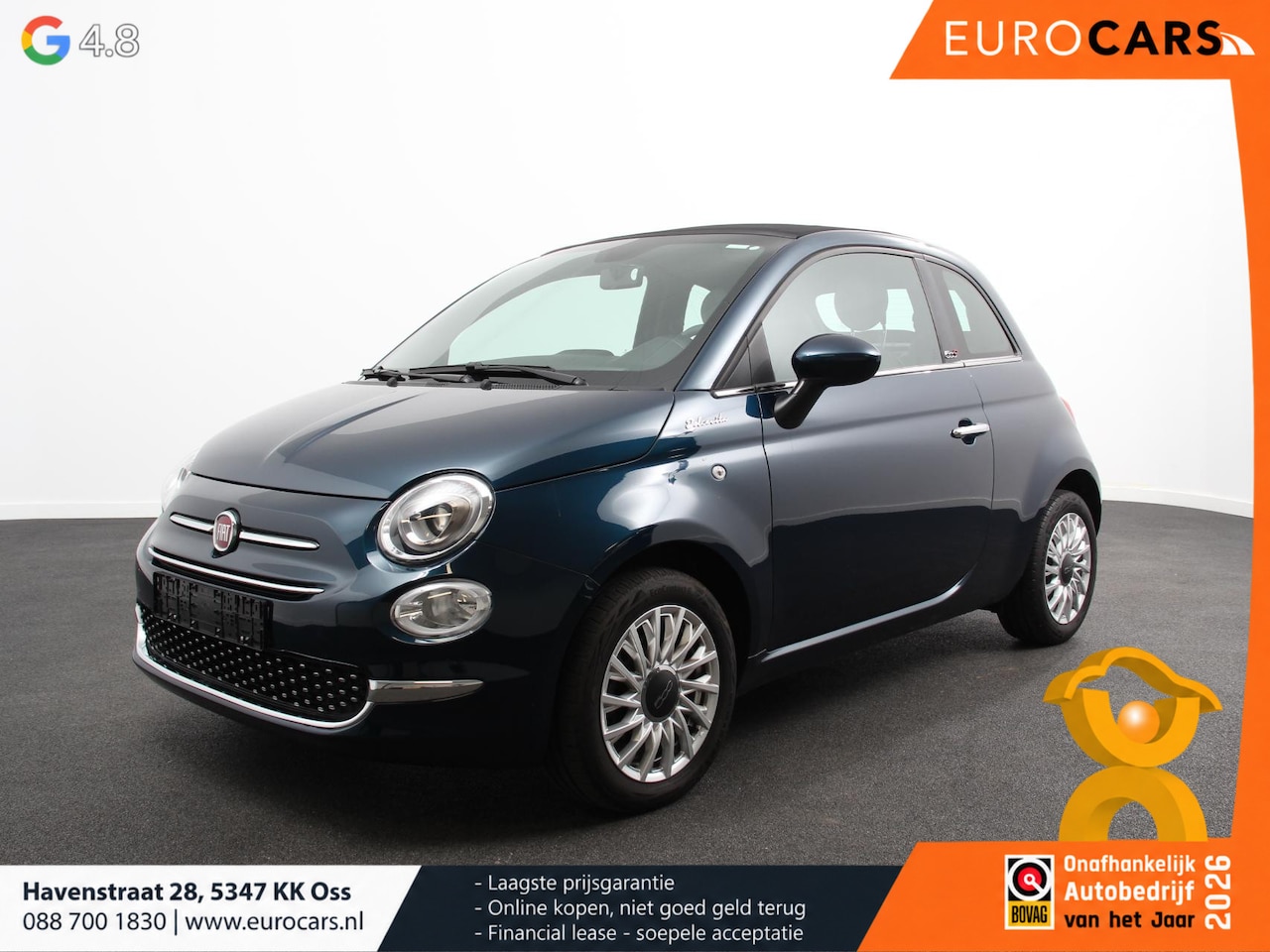 Fiat 500 C - 1.0 Hybrid Dolcevita Airco Cruise control Lichtmetalen velgen Apple Carplay/ Android Auto - AutoWereld.nl