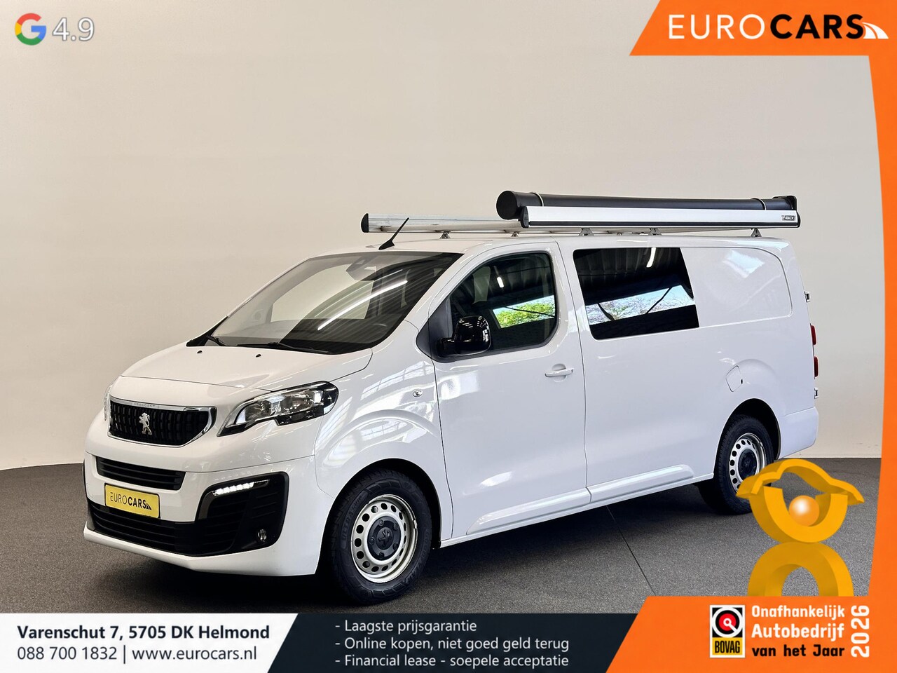 Peugeot Expert - 2.0HDI 145PK Long Asphalt Dubbele Cabine Airco Cruise Control Navi Trekhaak Imperiaal Carp - AutoWereld.nl