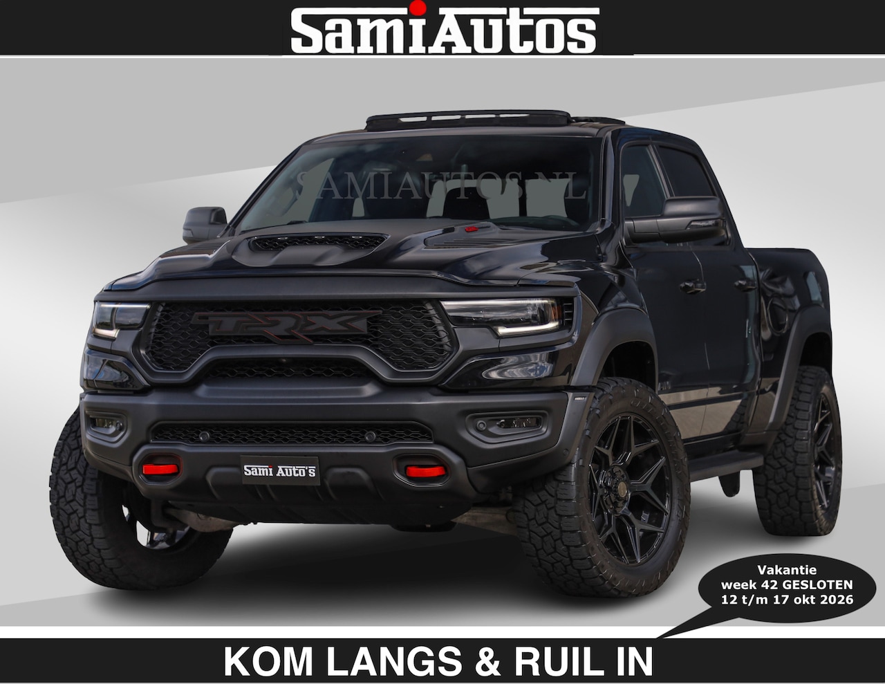 Dodge Ram Pick Up - TRX HELLCAT | 6.2 V8 712PK SUPERCHARGER | € 129.50 excl | RODE STIKSELS | FULLY LOADED | C - AutoWereld.nl