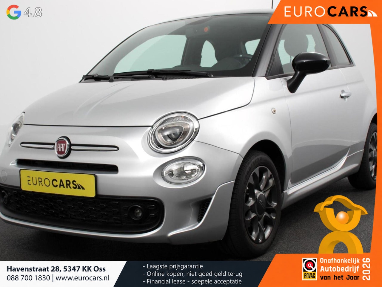Fiat 500 - 1.0 69pk Hybrid Connect Navigatie Apple Carplay/Android Auto Cruise Control Airco Start/St - AutoWereld.nl