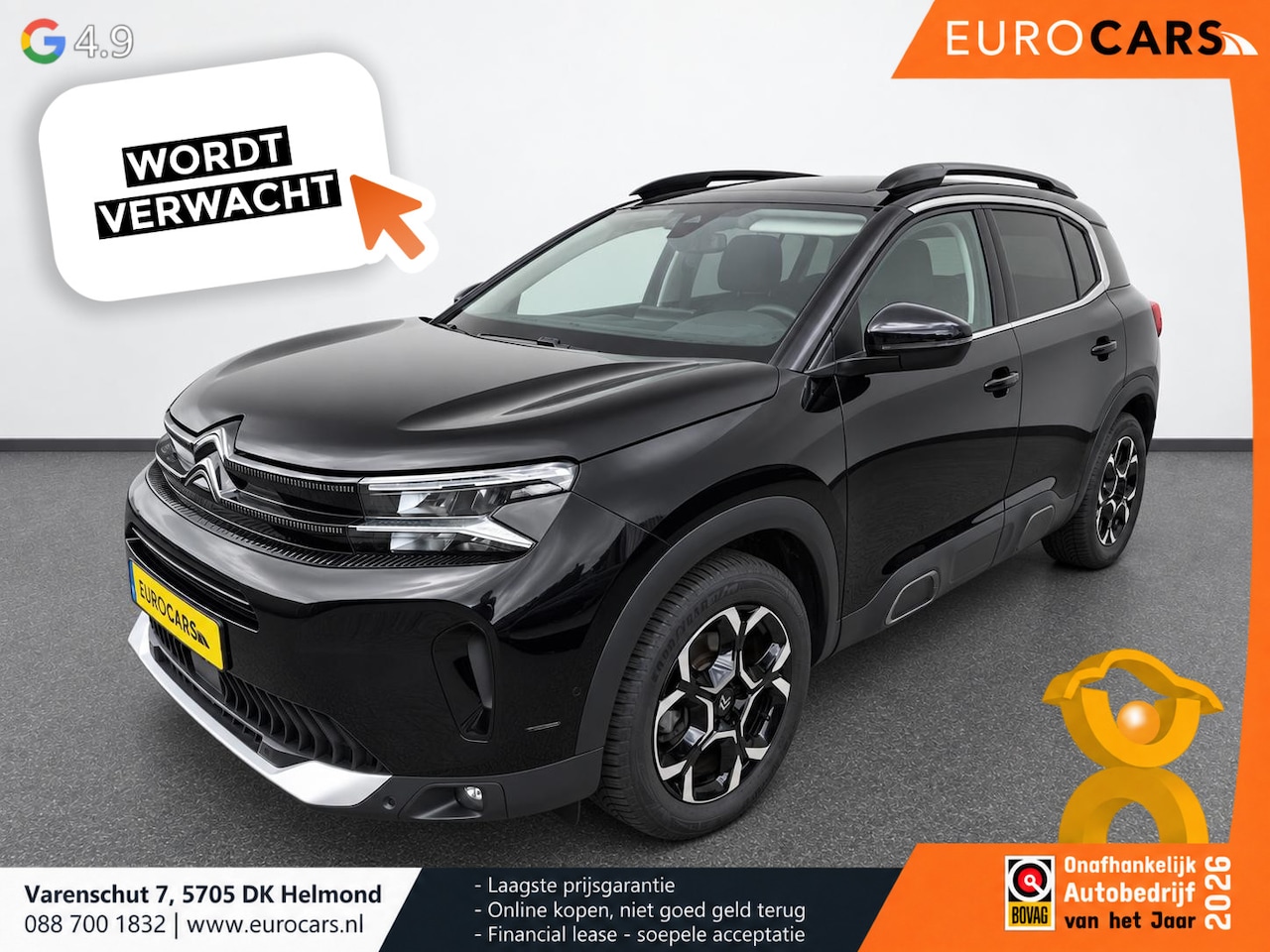 Citroën C5 Aircross - 1.2 Hybrid Max Automaat Navigatie Apple Carplay Android Auto Parkeerhulp Adaptive Cruise C - AutoWereld.nl