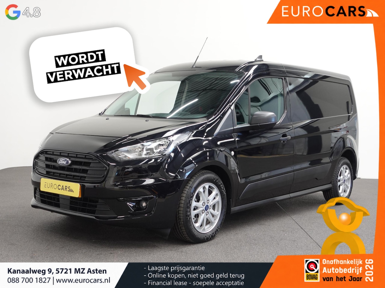 Ford Transit Connect - 1.5 EcoBlue L2 Trend Automaat Navigatie Airco Parkeersensoren Cruise Control 3Zits Camera - AutoWereld.nl