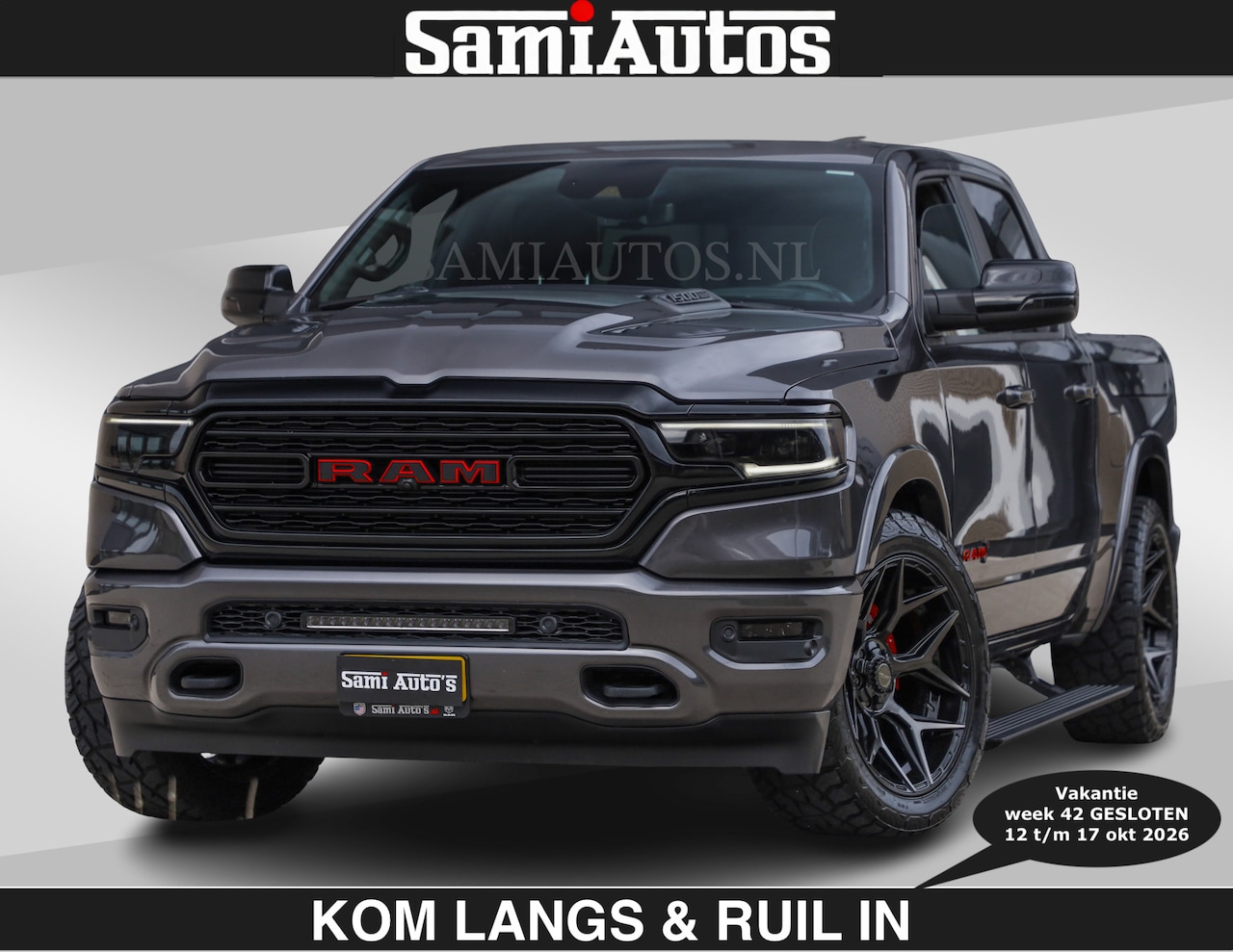 Dodge Ram Pick Up - MARGE + INCL BPM | LIMITED RED LINE 5.7 V8 HEMI | VIRTUAL | HUD | BOM EN BOM VOL | LUCHTVE - AutoWereld.nl