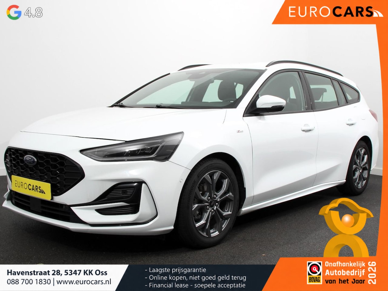 Ford Focus Wagon - 1.0 EcoBoost Hybrid ST Line Navigatie Climate Control Led Dab Camera Parkeer sensoren Crui - AutoWereld.nl