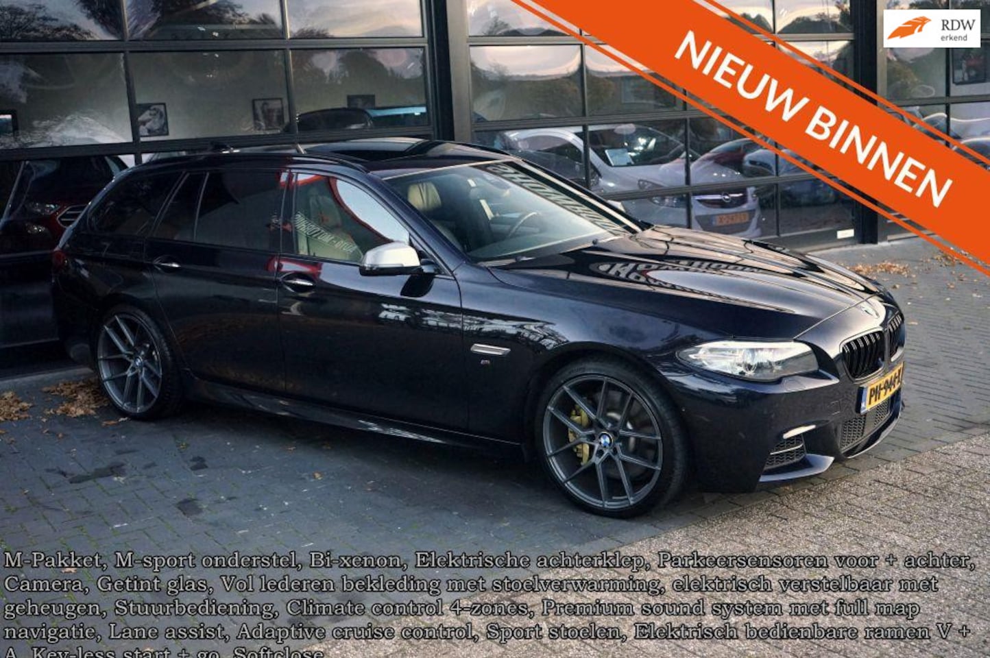 BMW 5-serie Touring - M550xd M550xd, Softclose, M-pakket, 20 inch, Leder, Clima, Xenon, Panodak, - AutoWereld.nl