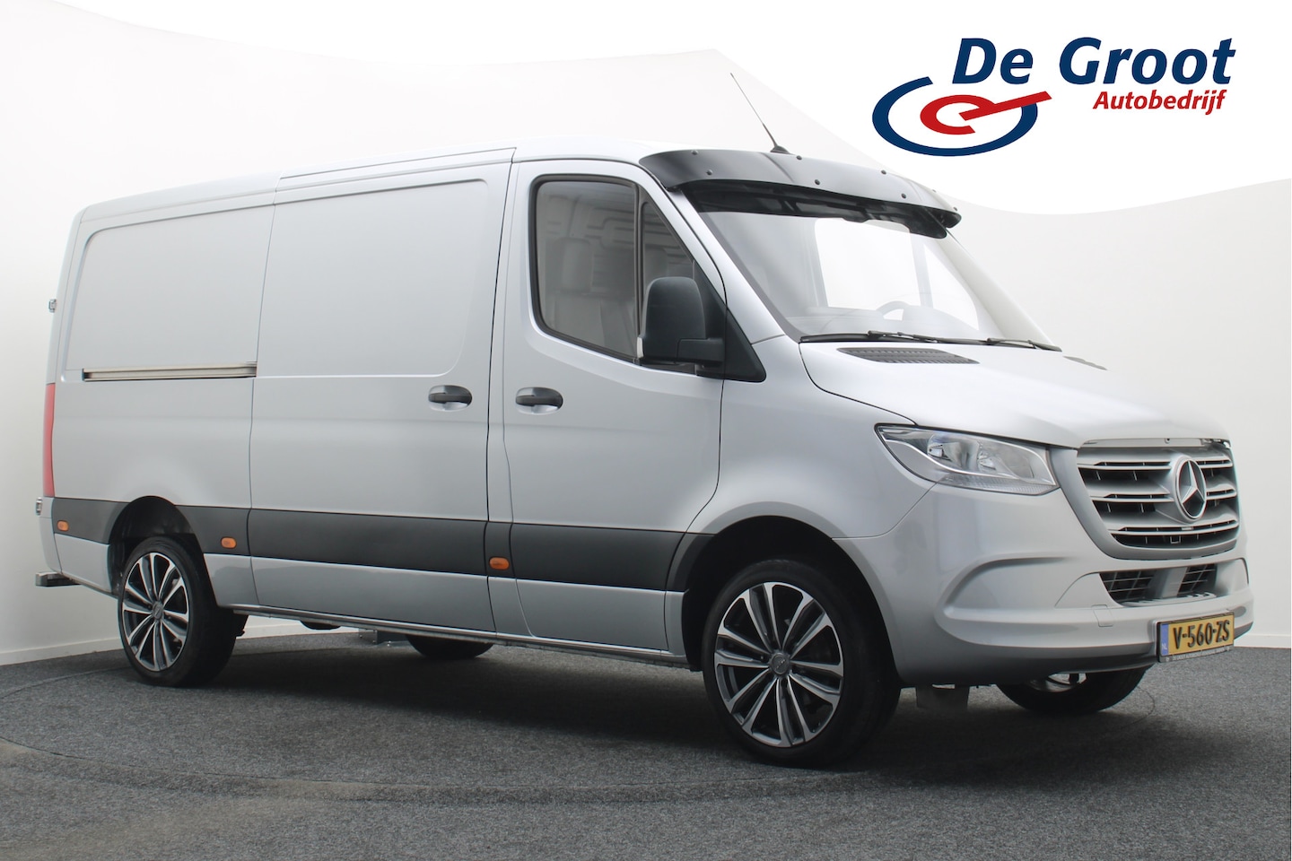 Mercedes-Benz Sprinter - 314 CDI L2H1 3-Zits, Leer, Zonneklep, Trekhaak, Cruise, Airco, 20" - AutoWereld.nl