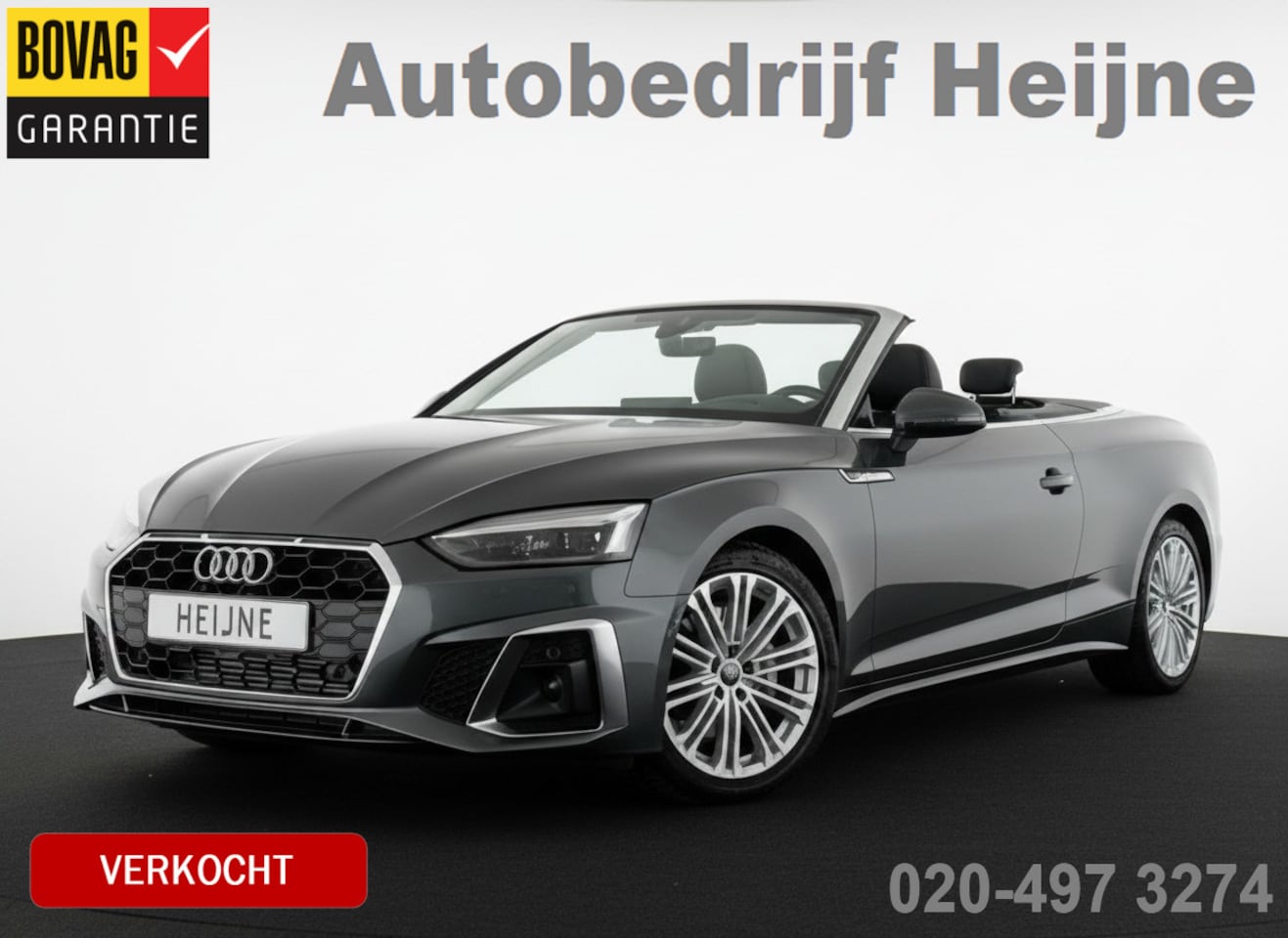 Audi A5 Cabriolet - 40 TFSI 204PK S-TRONIC S-LINE SPORT LEDER/CAMERA/CARPLAY**** - AutoWereld.nl