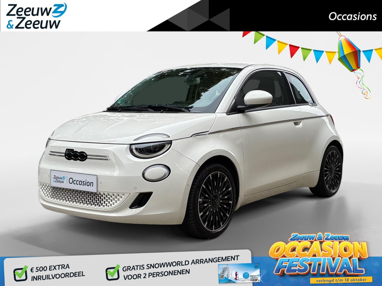 Fiat 500 - La Prima 42 kWh NAVI | LEDER | LM VELGEN | SOH 98,43% - AutoWereld.nl