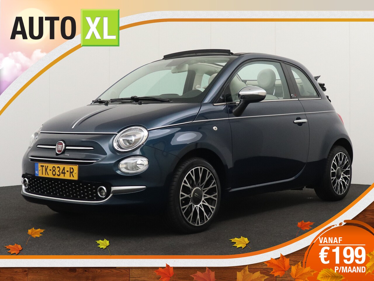 Fiat 500 C - 0.9 TwinAir Turbo Collezione Cabrio Navi Airco 16' LMV - AutoWereld.nl