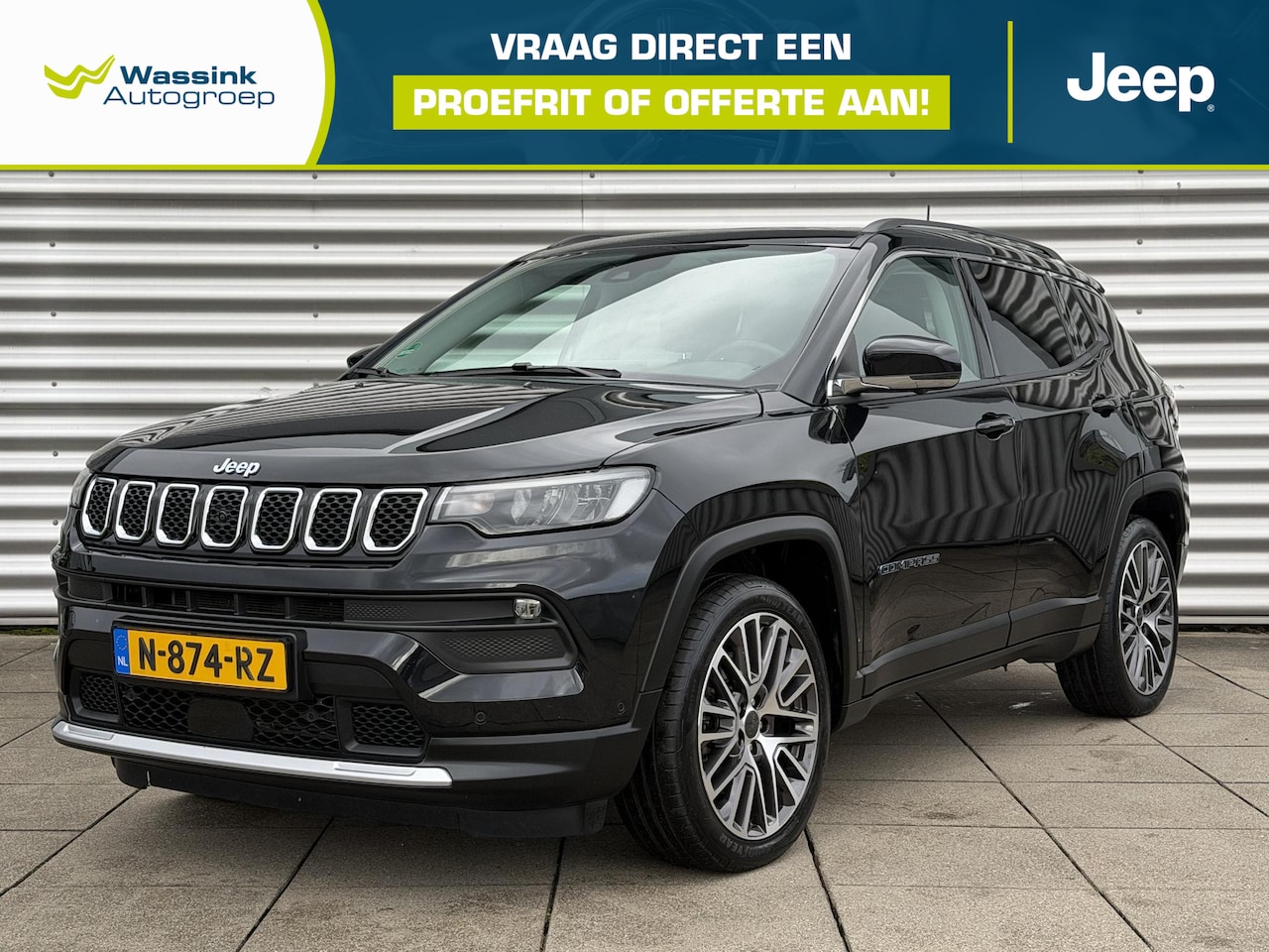 Jeep Compass - 4xe 190 Plug-in Hybrid Electric Limited Lease Ed. Navigatie | Camera | Lederen interieur | - AutoWereld.nl