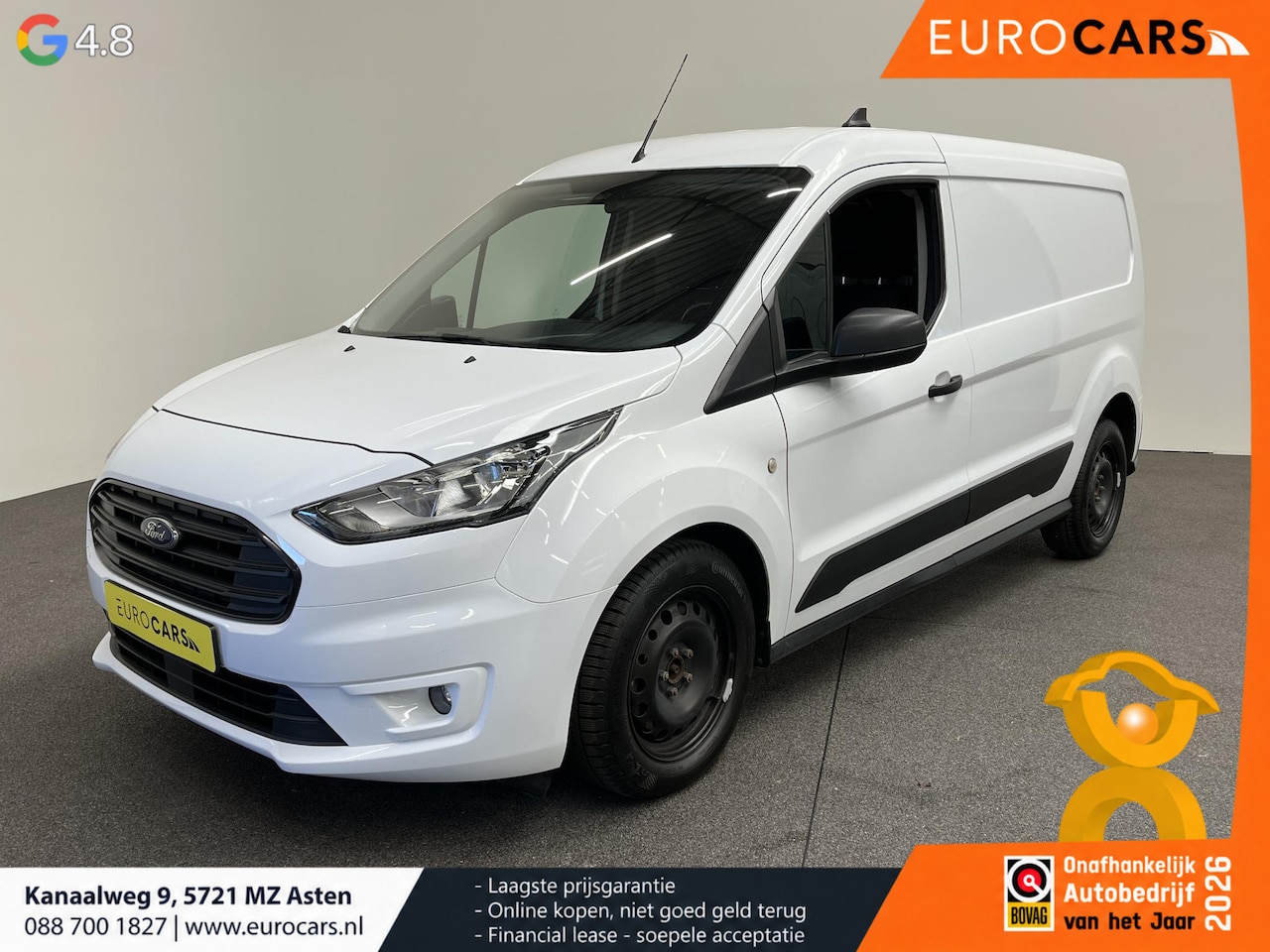 Ford Transit Connect - 1.5 EcoBlue L2 Trend Automaat Airco Radio Cruise Control Parkeersensoren Achterklep Verwar - AutoWereld.nl