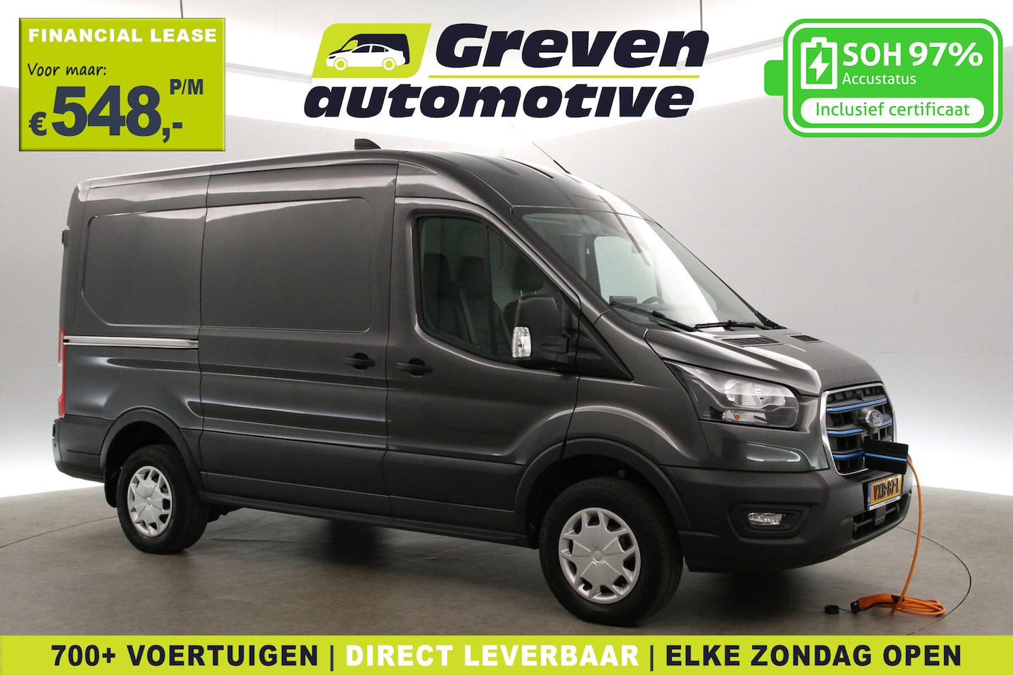 Ford Transit - Elektrisch L2H2 68 kWh 184PK | Snelladen | SOH 97% | Clima | Cruise | Carplay | 3 Zits | N - AutoWereld.nl