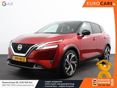Nissan Qashqai - 1.3 MHEV Xtronic Tekna Plus Navigatie Climate control Head up leder LMV Camera 360 Panoram