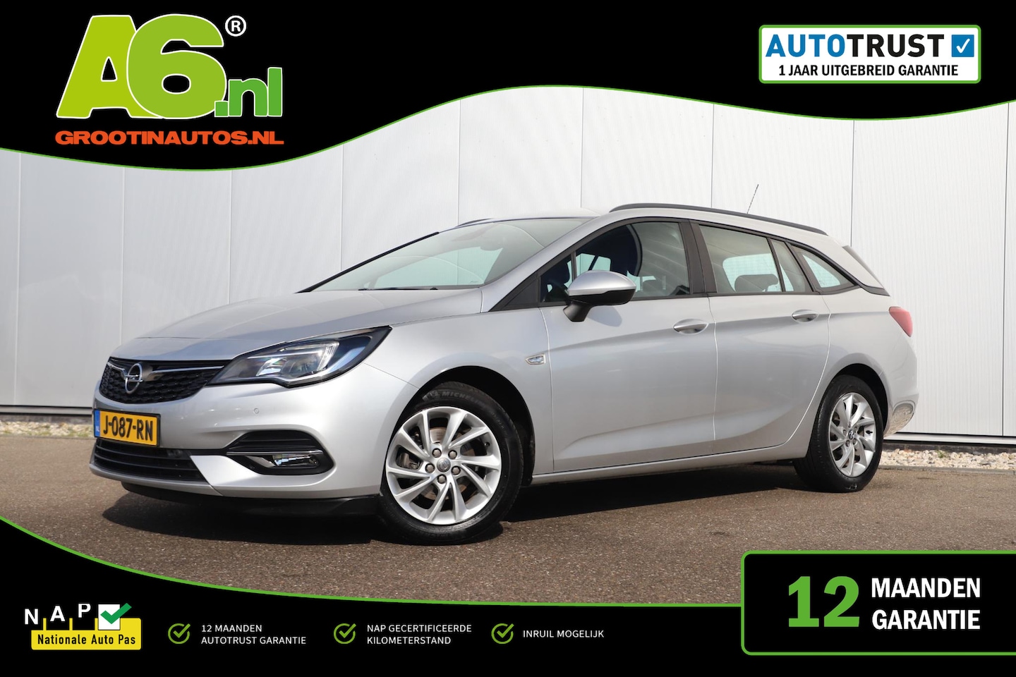 Opel Astra Sports Tourer - 1.2 Edition 131PK Trekhaak Navigatie Achteruitrijcamera Carplay Android Climate Cruise Con - AutoWereld.nl
