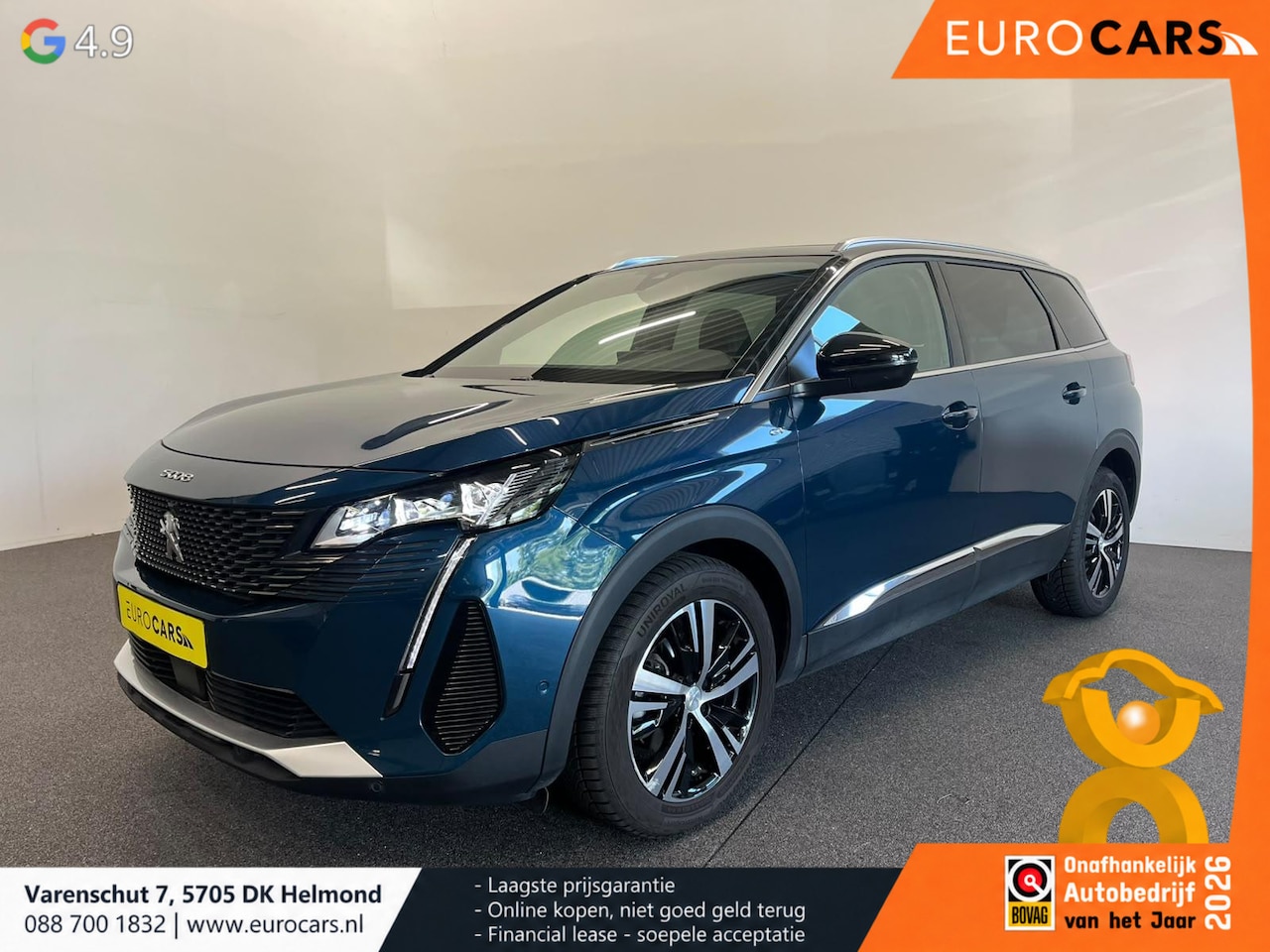 Peugeot 5008 - 1.2 PureTech GT 7 persoons Panoramdak Trekhaak Elektrisch Memory Seats Navigatie Apple Car - AutoWereld.nl