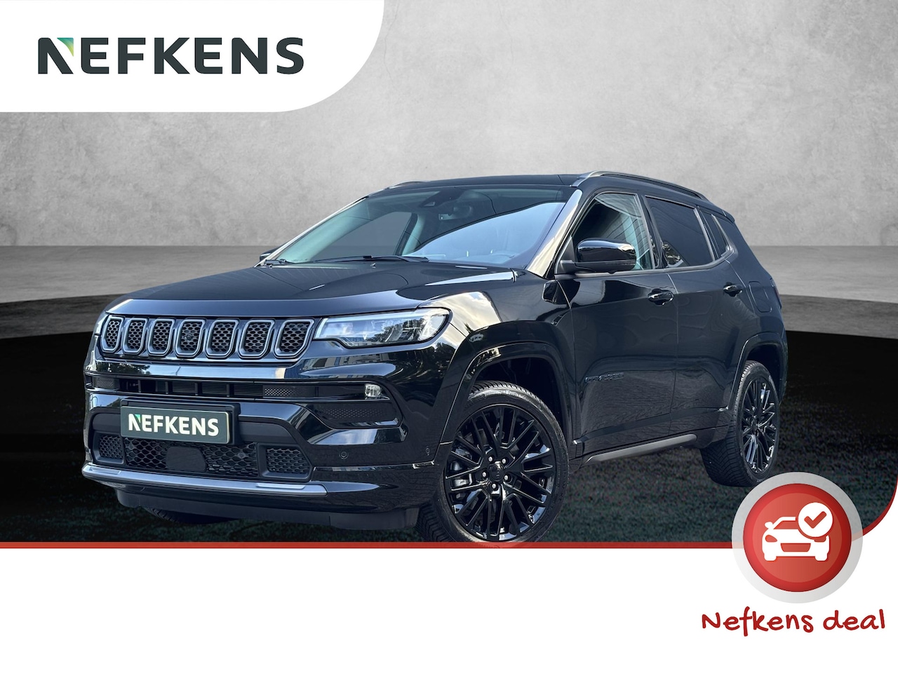 Jeep Compass - 240pk Plug-in Hybrid S | Leer | Navigatie | Rondomzicht camera | Stoelverwarming | Premium - AutoWereld.nl
