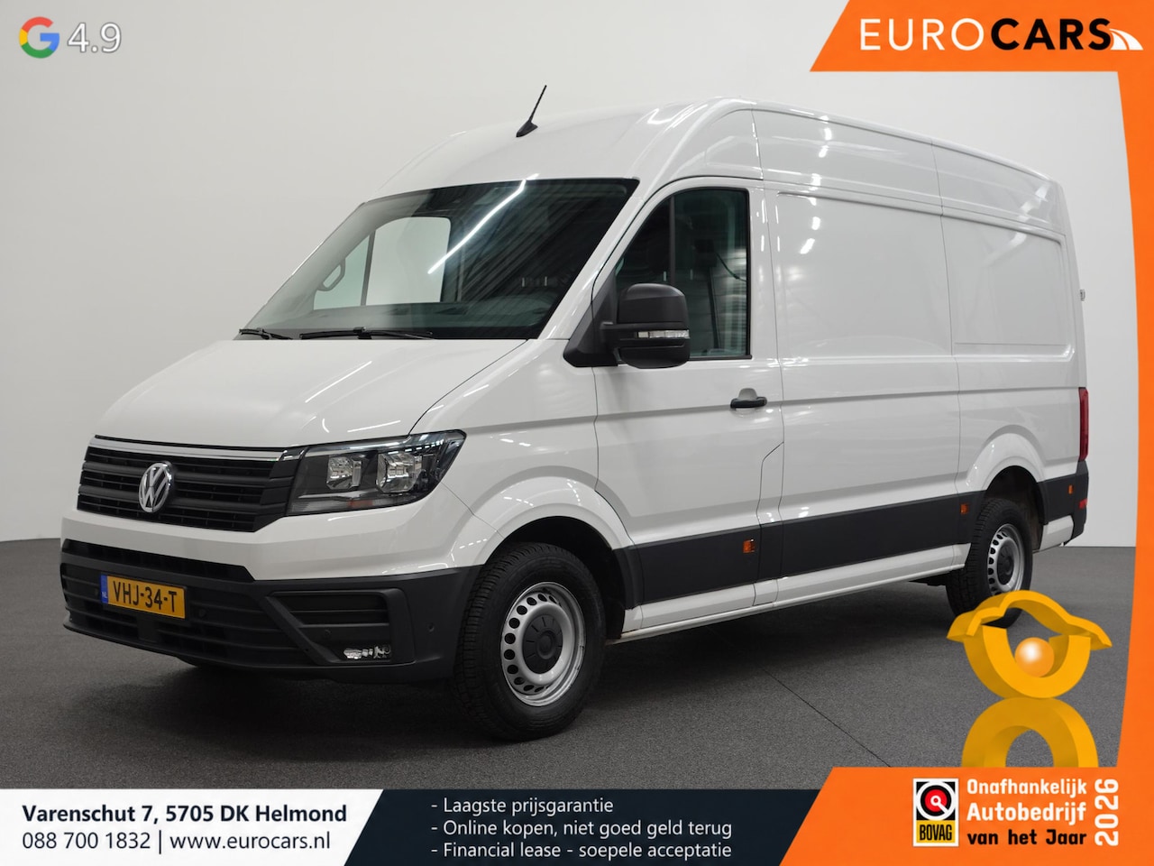 Volkswagen Crafter - 177pk Automaat L3H3 / L2H2 Airco Cruise control Navigatie Camera Apple Carplay Sidebars - AutoWereld.nl