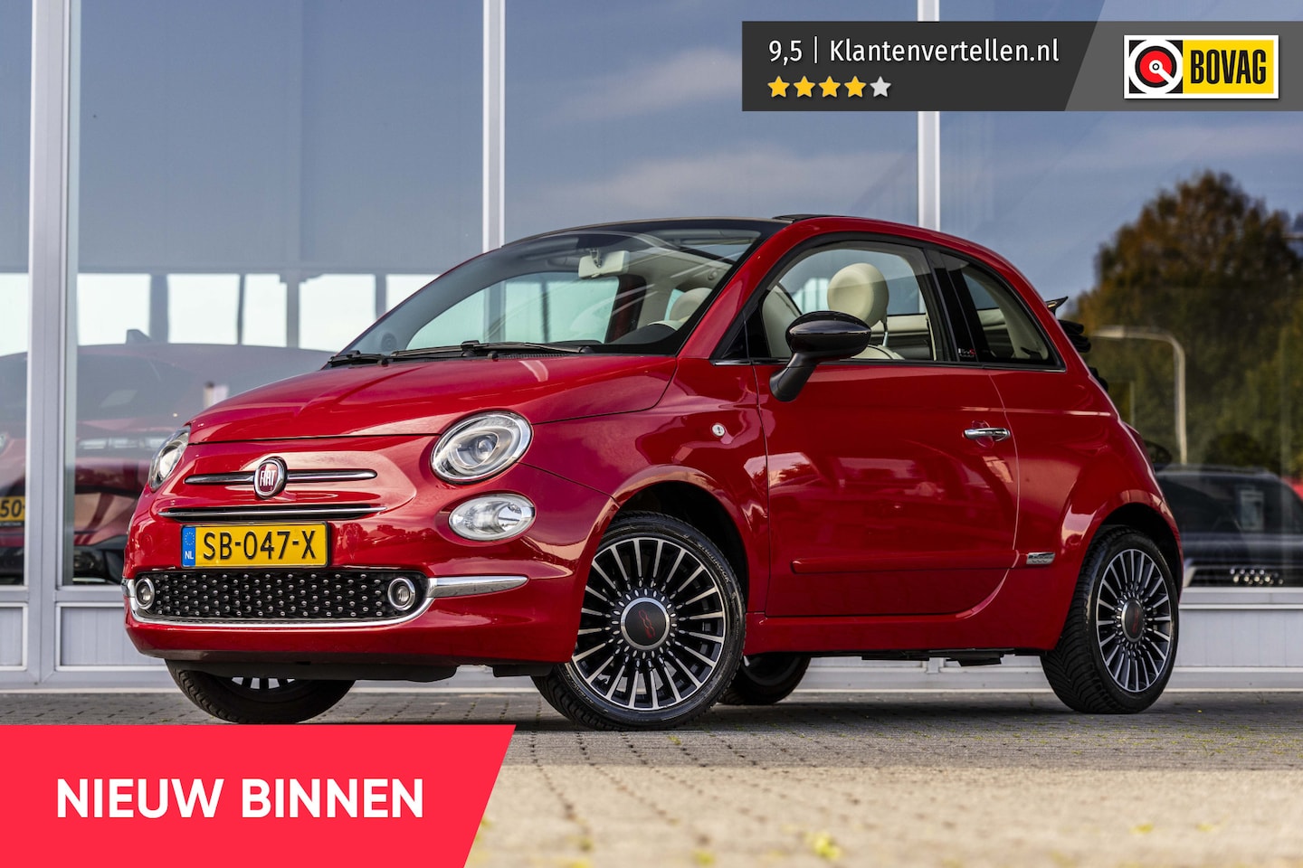 Fiat 500 C - 1.2 Popstar | 16" | Climate control | Parksens. - AutoWereld.nl