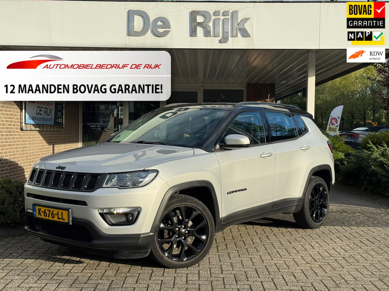 Jeep Compass - 1.3T Night Eagle Liberty Edition | Navi, Camera, Carplay/Android, Cruise, 19'' LMV, Half L - AutoWereld.nl