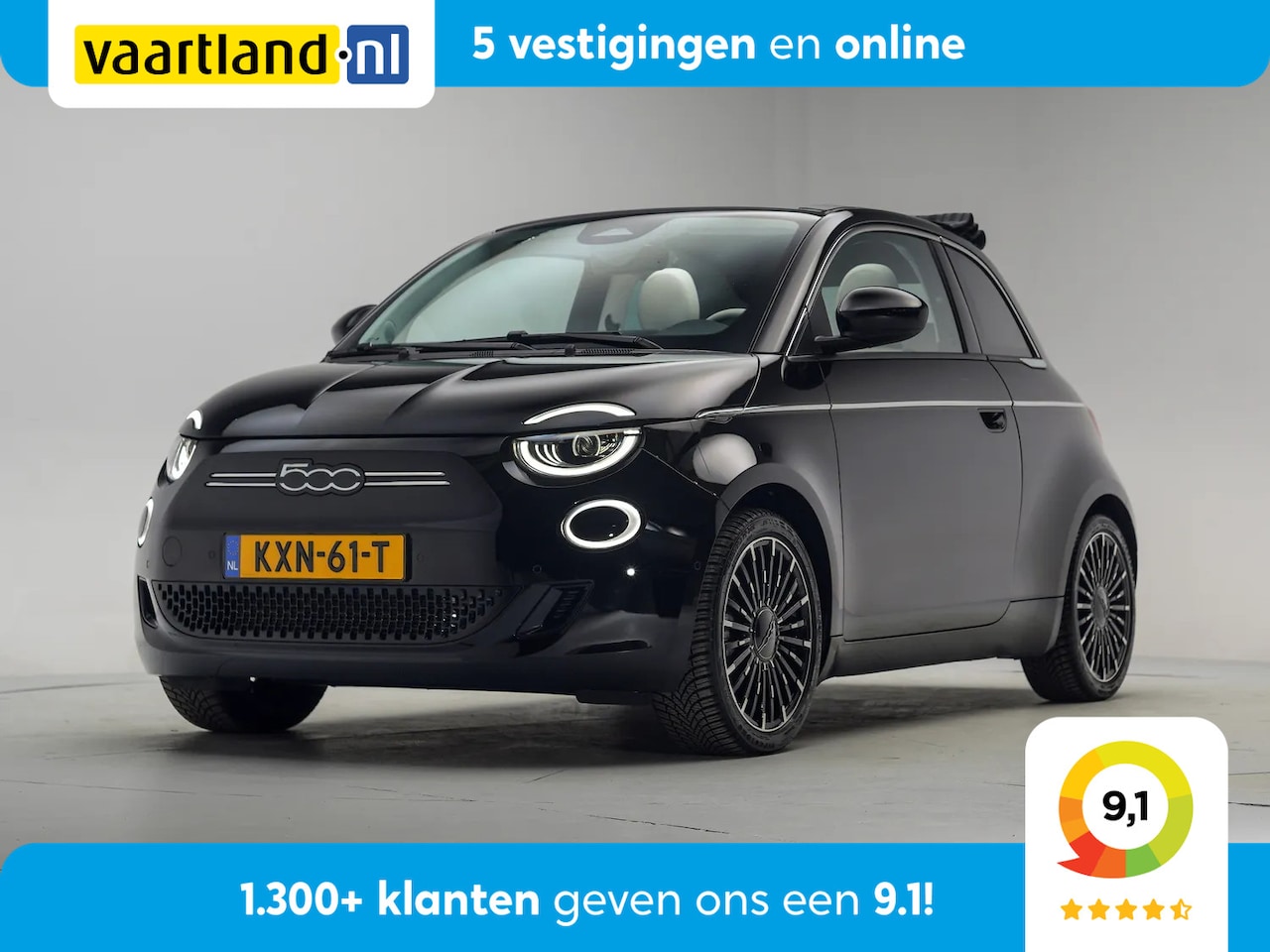 Fiat 500e - CABRIO La Prima 42 kWh [ Navi Camera JBL Adapt.cruise ] - AutoWereld.nl