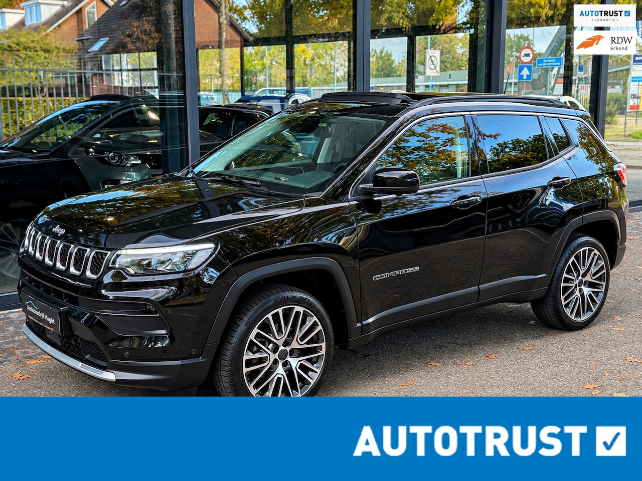 Jeep Compass - 1.5T e-Hybrid Limited *Leder*Pano*Dodehoek - AutoWereld.nl