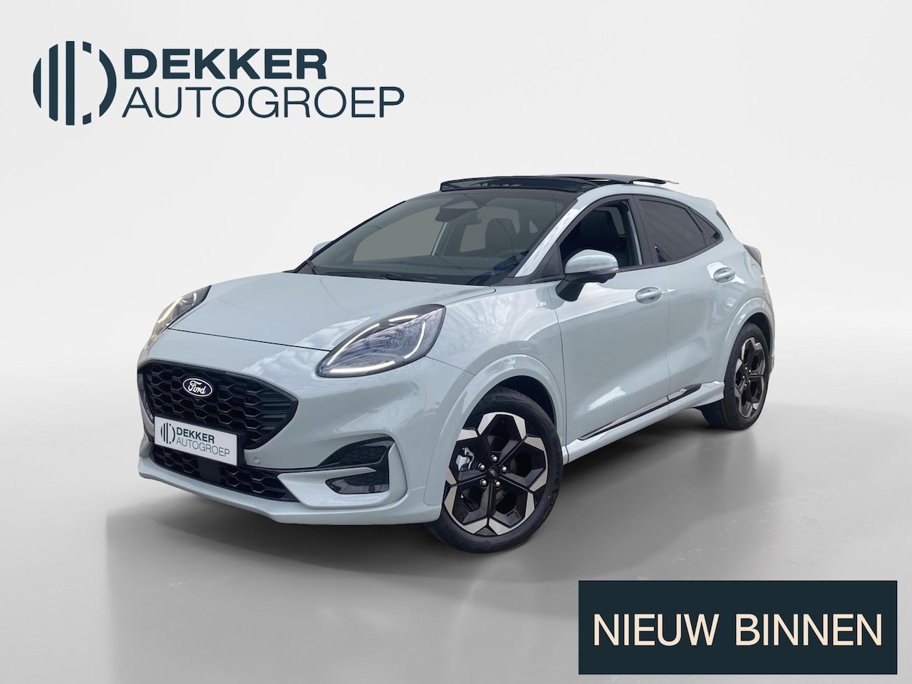 Ford Puma - 1.0 EcoBoost Hybrid ST-Line X Cactus Grey Panoramadak - Driver Assistance Pack - Winter Pa - AutoWereld.nl
