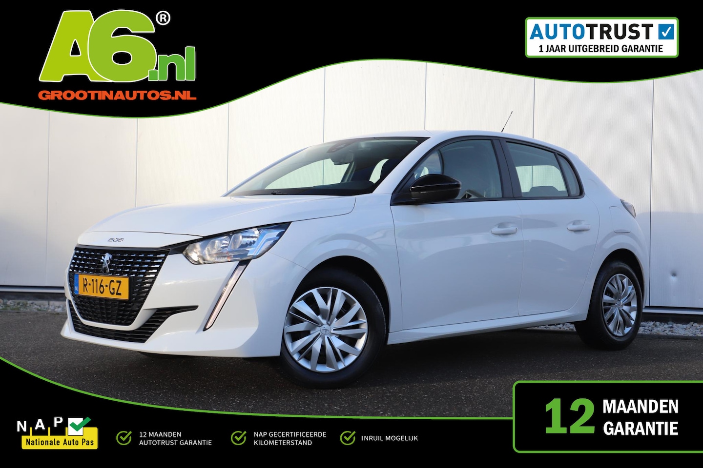 Peugeot 208 - 1.2 PureTech Active Carplay Android Navigatie Airco Cruise Control Elektrische Ramen - AutoWereld.nl