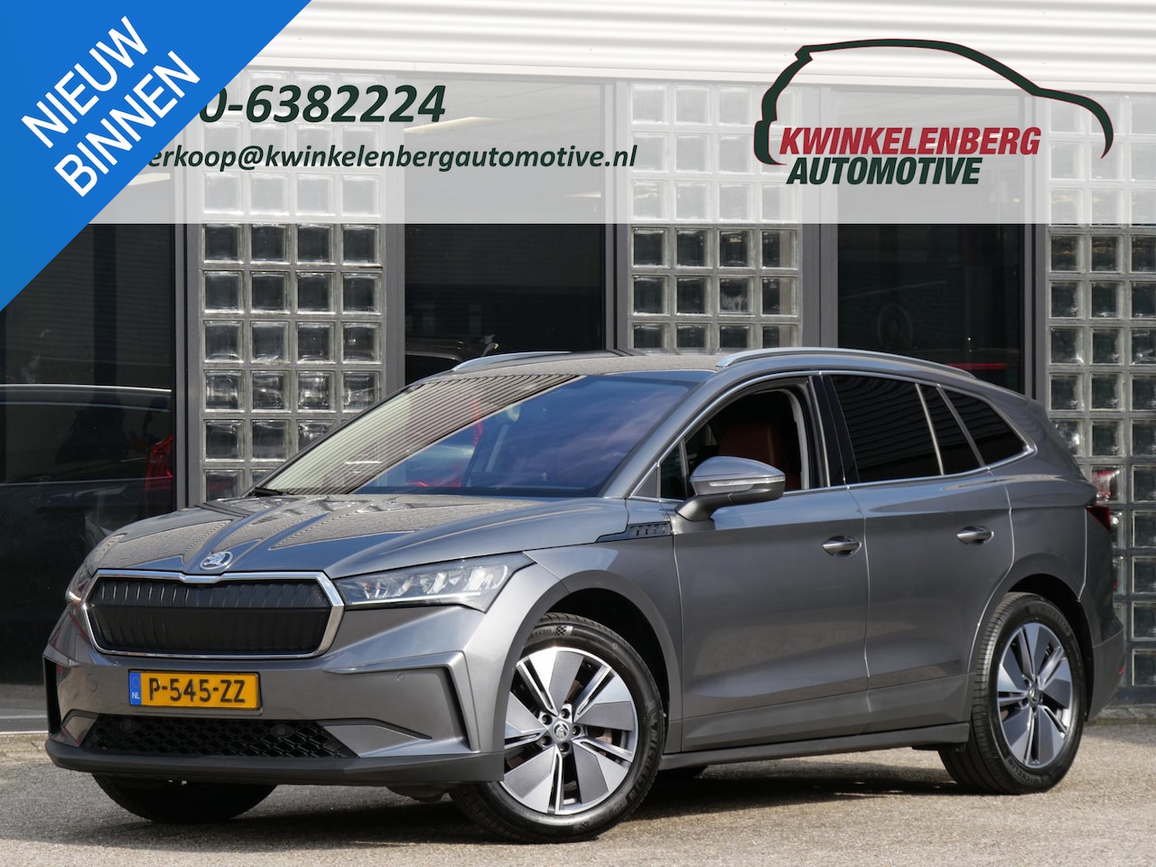 Skoda Enyaq iV - 80/ WARMTEPOMP/ LEER/ ADAPTIVE/ TREKHAAK/ HEAD-UP/ SIDE ASSIST/ SOH 95% - AutoWereld.nl