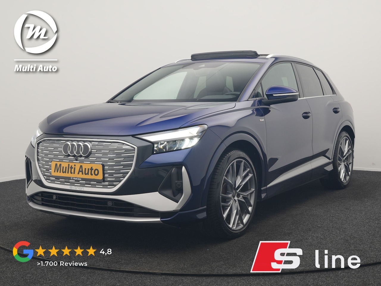 Audi Q4 e-tron - 35 2x S Line 55 kWh 170pk | Panodak | Adaptive Cruise | Lederen Sportstoelen & Stuur Verwa - AutoWereld.nl