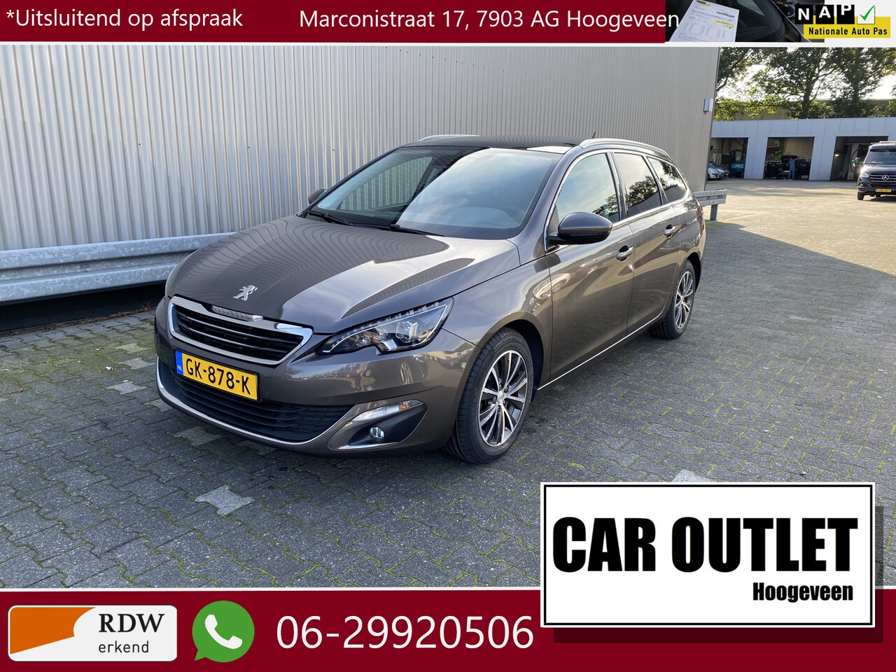 Peugeot 308 SW - 1.2 PureTech Blue Lease Premium Clima, CC, PDC & Cam, Pano, LM, nw. APK – Inruil Mogelijk - AutoWereld.nl