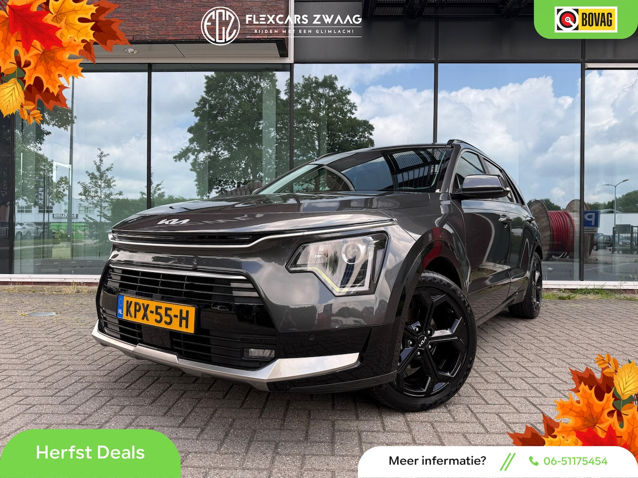 Kia Niro - 1.6 GDi Hybrid DynamicPlusLine - Navi - Climate - Camera - Half Leder - AutoWereld.nl