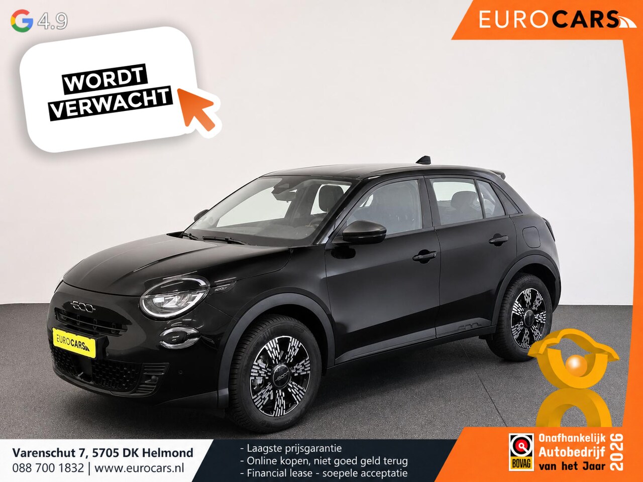 Fiat 600 - 1.2 Hybrid Icon Wireless CarPlay Stoelverwarming Cruise Control PDC+Camera achter Full  LE - AutoWereld.nl