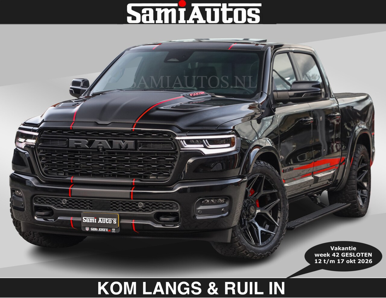 Dodge Ram Pick Up - LIMITED 2027 5.7 V8 HEMI | €79950,- excl excl | MAXIMAAL UITGERUST | DUBBELE CABINE | 5 PE - AutoWereld.nl