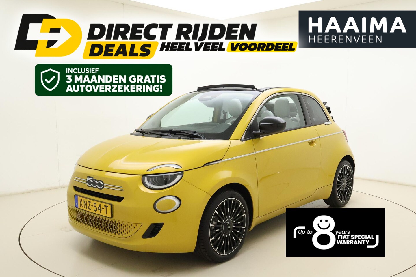 Fiat 500 - 1.0 Hybrid La Prima Cabrio | DEMO | Tot 8 jaar garantie | Navigatie | JBL Audio | Achterui - AutoWereld.nl