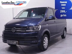 Volkswagen Transporter - 2.0 TDI 150 pk Dubbel Cabine Airco, Leder Zwart Cruise control, Trekhaak, 5-Zits