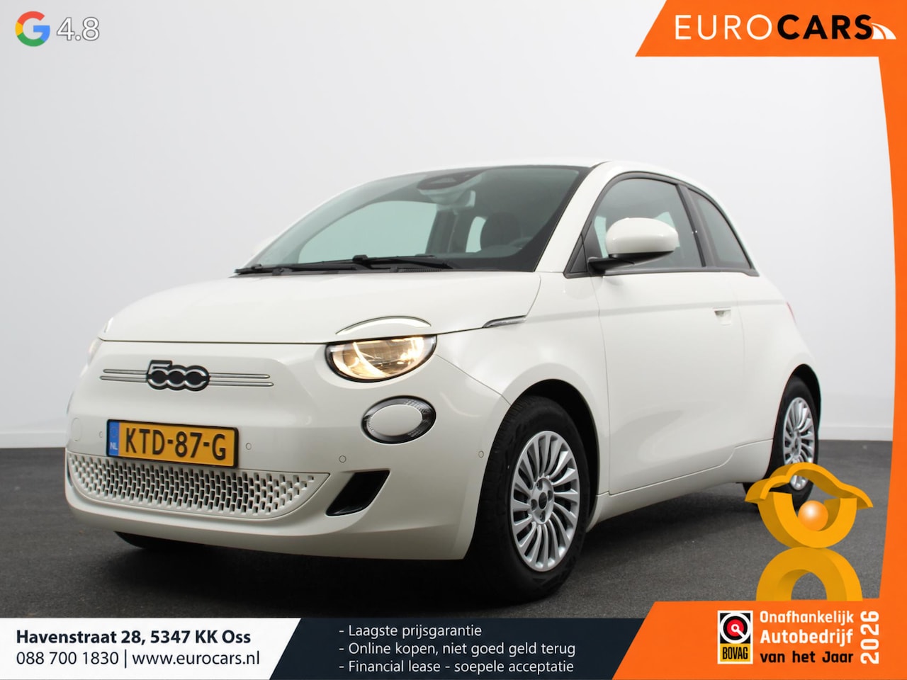 Fiat 500e - Berline 42 kWh Automaat Climate control Cruise control Achteruitrijcamera Led Navigatie Ap - AutoWereld.nl