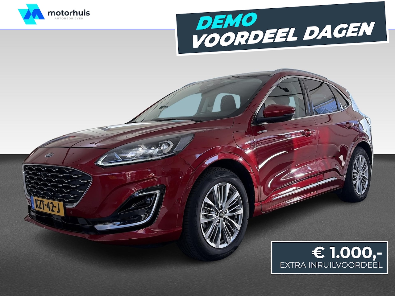 Ford Kuga - 2.5 PHEV Vignale 225pk /PANORAMADAK/ELEKTRISCH WEGKLAPBARE TREKHAAK/LEDEREN BEKLEDING/ - AutoWereld.nl