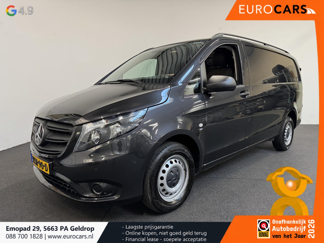 Mercedes-Benz Vito - 114 CDI Lang L2 Automaat Apple Carplay Airco Bluetooth Camera Trekhaak Lederen bekleding - AutoWereld.nl