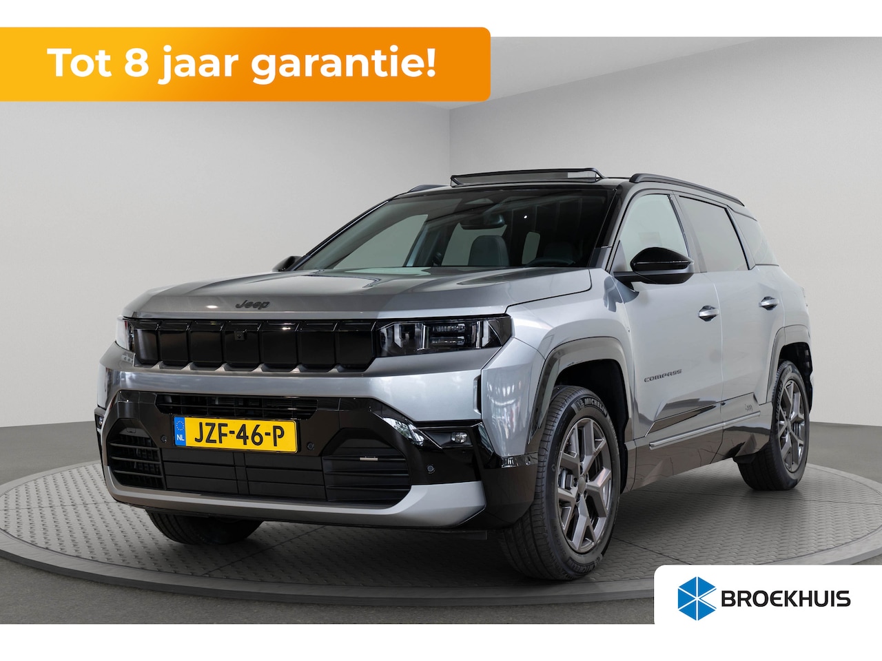 Jeep Compass - 1.2 e-Hybrid First Edition | Tot 8 Jaar Garantie | Schuif-Kanteldak | Lederen bekleding | - AutoWereld.nl