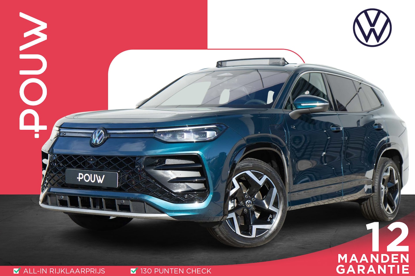 Volkswagen Tayron - 1.5 eHybrid 272pk R-Line | Panoramadak | trekhaak elektrisch Uitklapbaar - AutoWereld.nl
