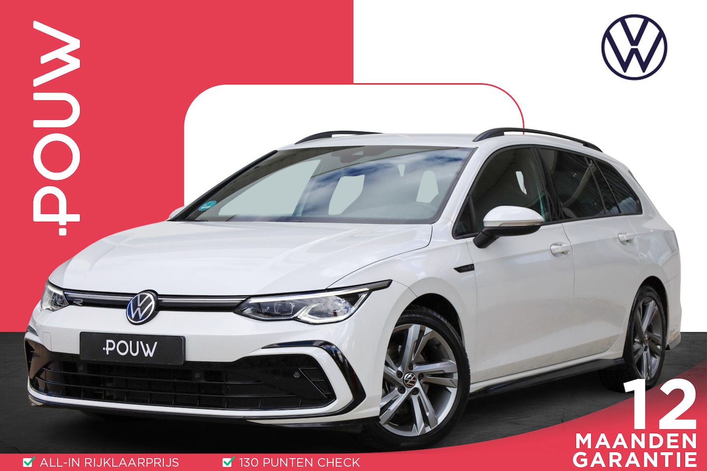 Volkswagen Golf Variant - 1.5 eTSI 130pk R-Line Business+ | Parkeersensoren | Stoelverwarming | Apple Carplay/Androi - AutoWereld.nl